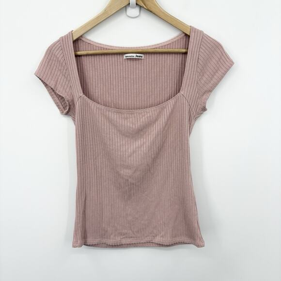 Reformation Tops - Reformation Top Small Pink Soft Crop Stretch Luxury Capsule Parisian Coquette